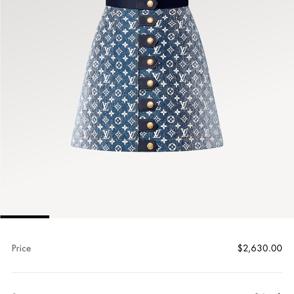 New authentic Louis Vuitton monogram Jacquard skirt 34 - Picture 9 of 10